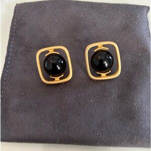 Black and gold earrings